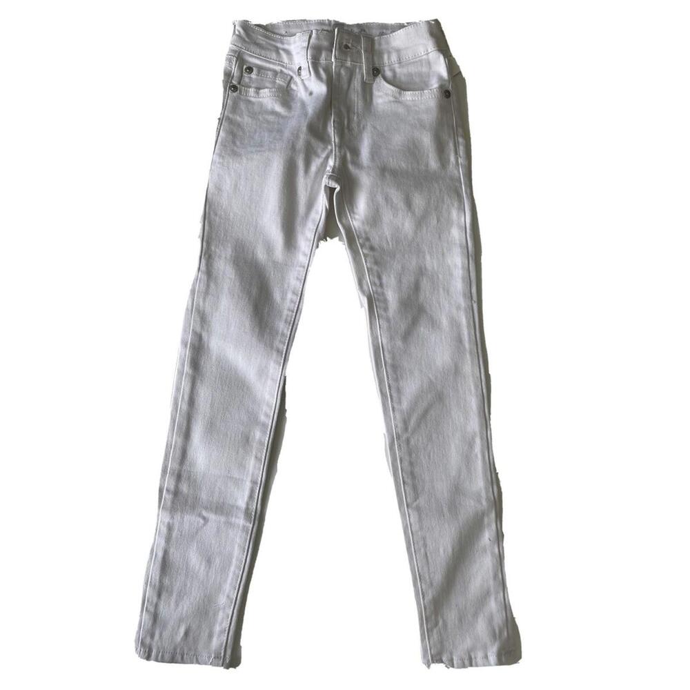 NWT 7 For All Mankind Girls The Skinny Super Skinny Jeans White Size 7